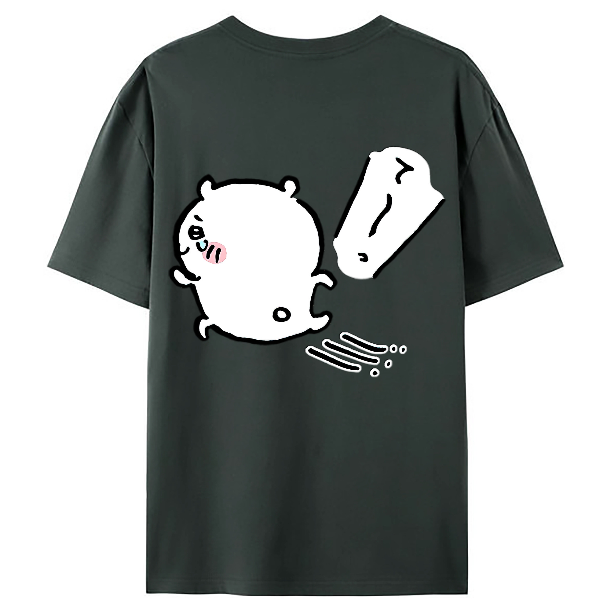 （画像用） ちいかわ ちいかわ Chii-kawa chiikawa 綿100％ メンズ半袖Tシャツ（バックプリント） 通気性